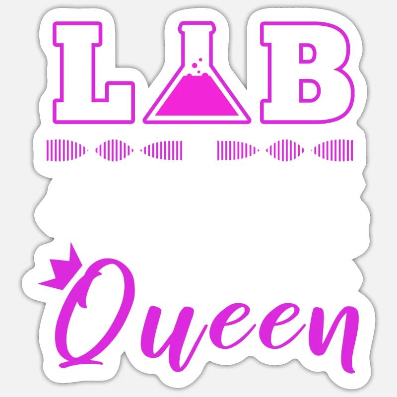 Lab Queen - Sticker size S (10 x 10 cm) - white matte
