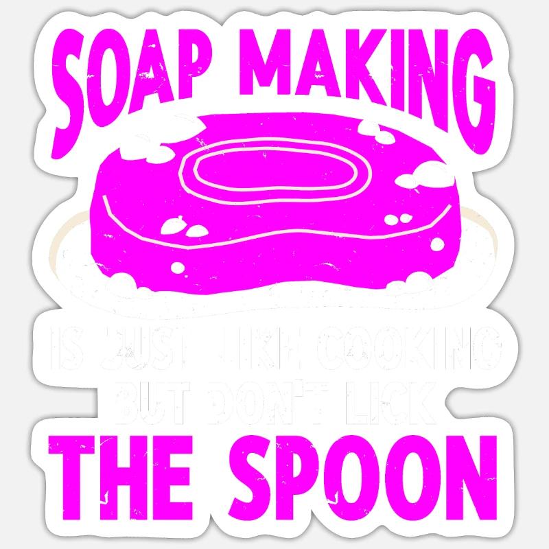 Soap Making Soap Maker - Sticker Größe S (10 x 10 cm) - Mattweiß