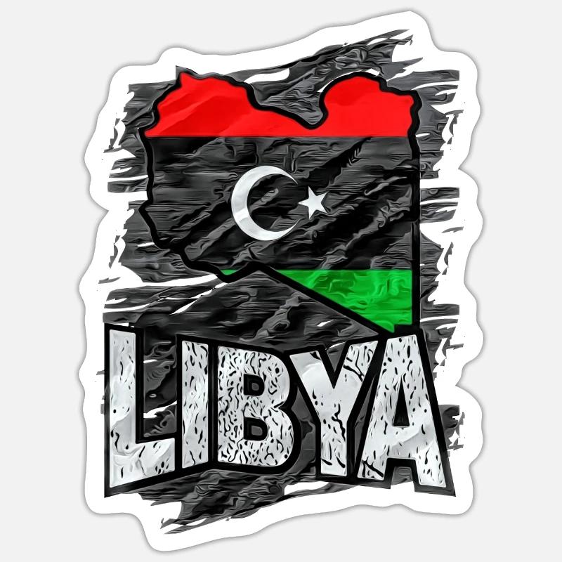 Libya - Sticker size S (10 x 10 cm) - white matte