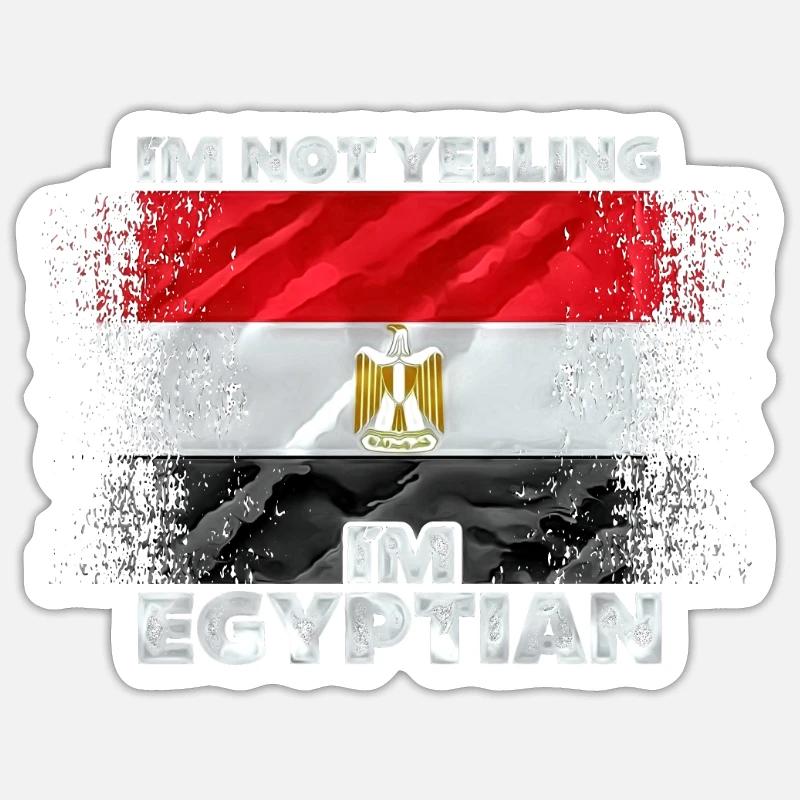 Égypte - Sticker taille S (10 x 10 cm) - blanc mat