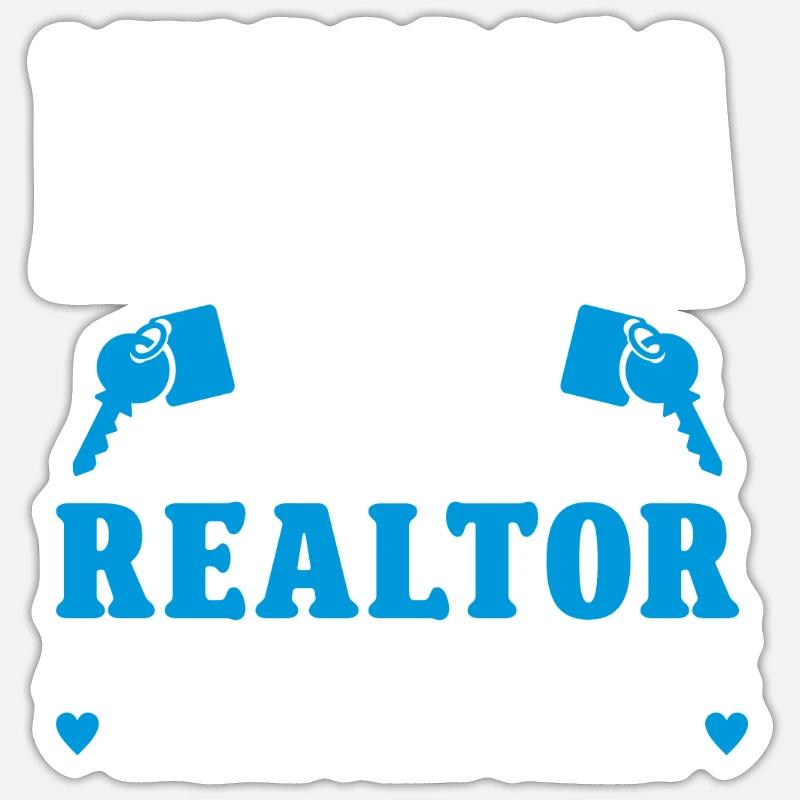 Agent immobilier Agent immobilier - Sticker taille S (10 x 10 cm) - blanc mat