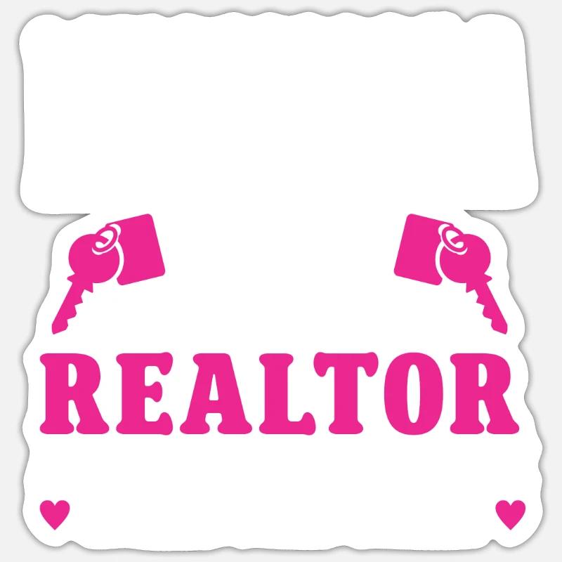 Agent immobilier Agent immobilier - Sticker taille S (10 x 10 cm) - blanc mat