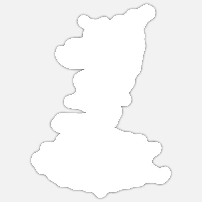 De Shadow Wolf Road à Valhalla Design Sticker taille S (10 x 10 cm)