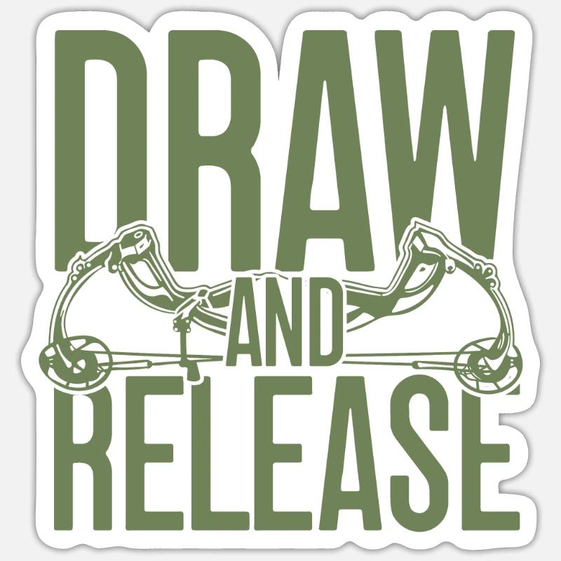 Archery Archer Draw and Release Sticker size S (10 x 10 cm)