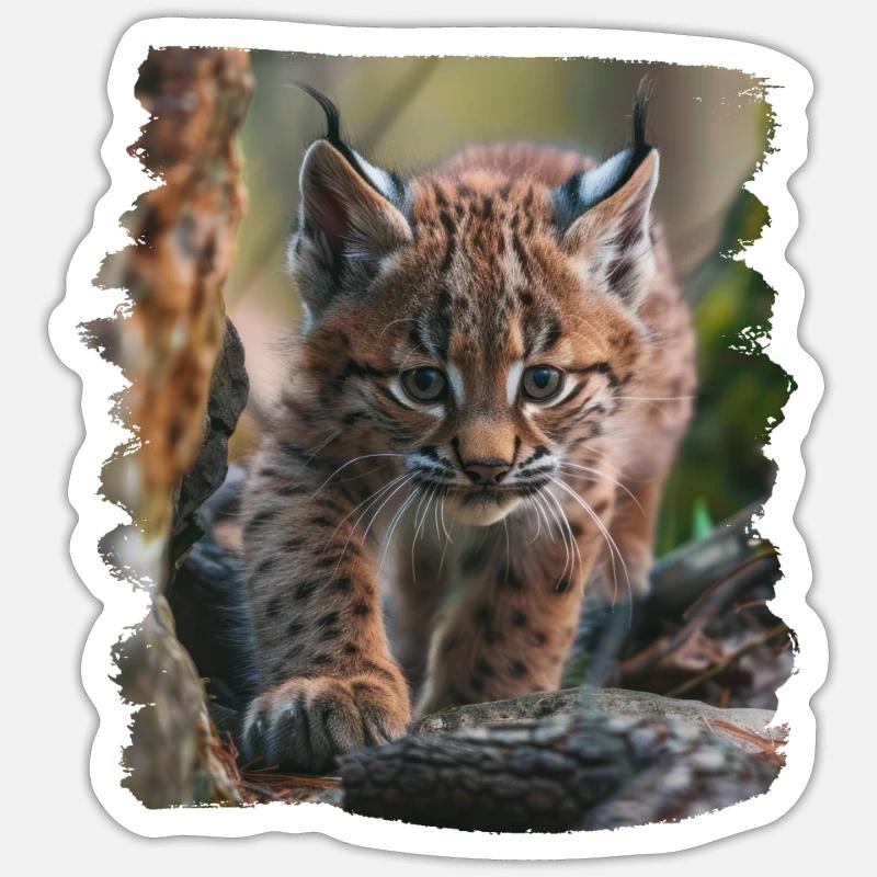 Lynx Luchse Luchs - Sticker size S (10 x 10 cm) - white matte