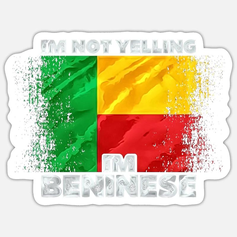 Benin - Sticker Größe S (10 x 10 cm) - Mattweiß