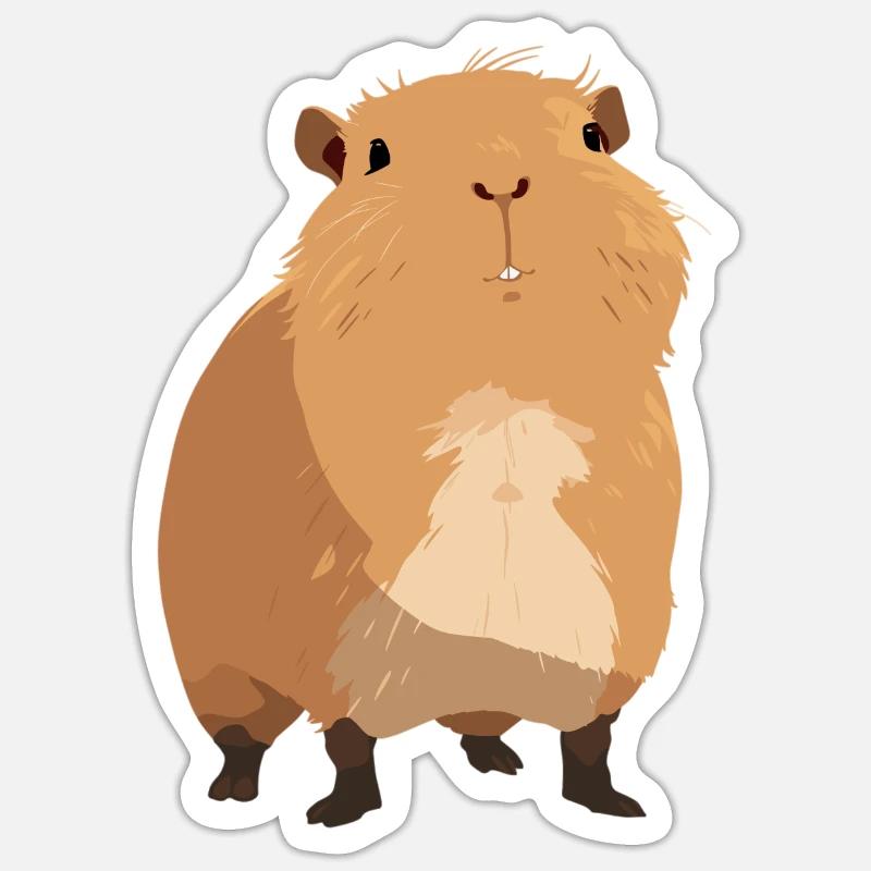 Capybaras Capybara - Sticker size S (10 x 10 cm) - white matte
