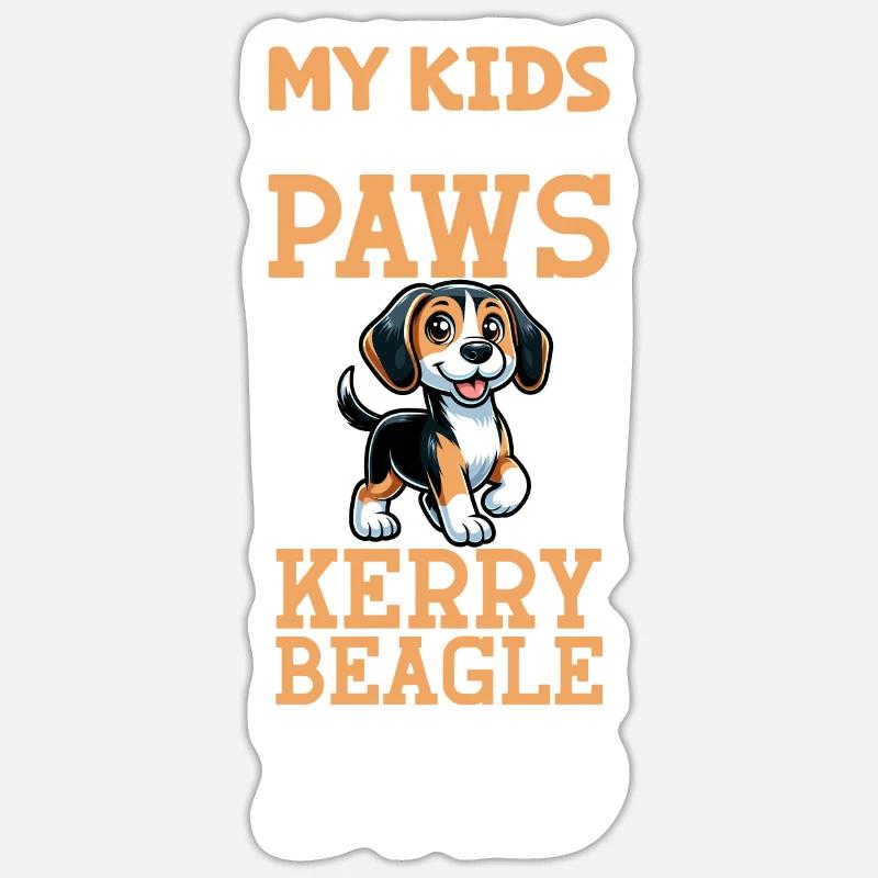 Kerry Beagle Dad - Sticker size S (10 x 10 cm) - white matte