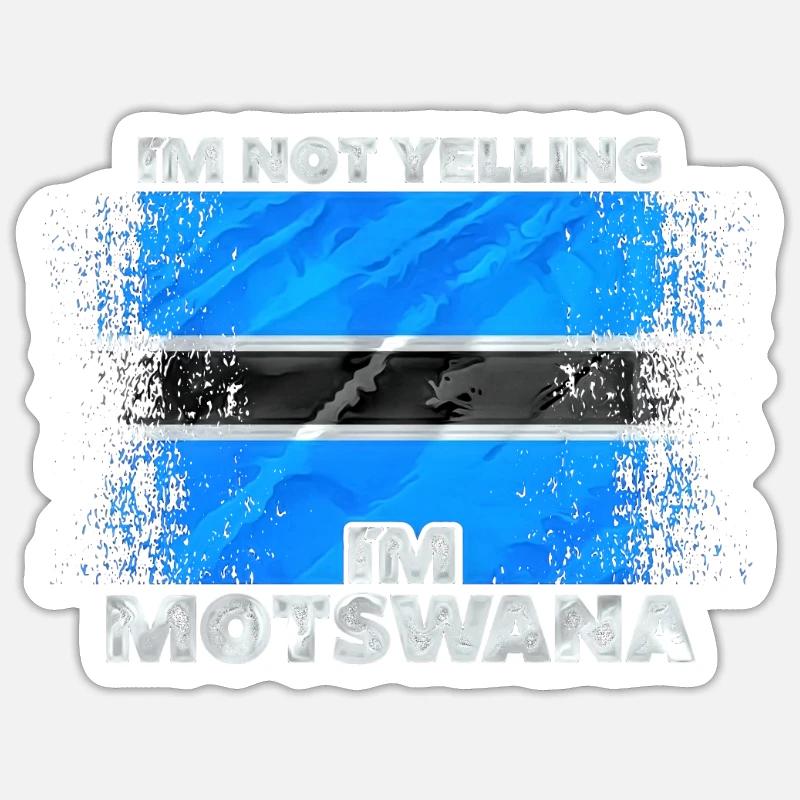 Botswana - Sticker Größe S (10 x 10 cm) - Mattweiß