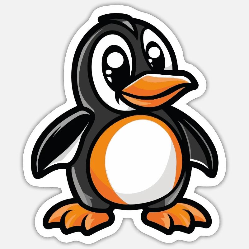 pinguin comic Sticker Größe S (10 x 10 cm)