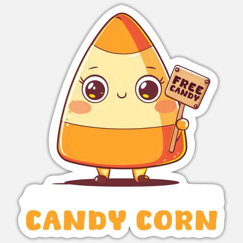 Candy Corn Juste ici pour le Candy Corn Sticker taille S (10 x 10 cm)