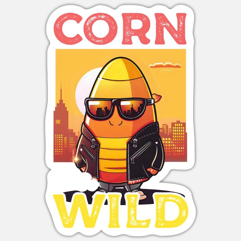 Candy Corn Corn To Be Wild Sticker size S (10 x 10 cm)