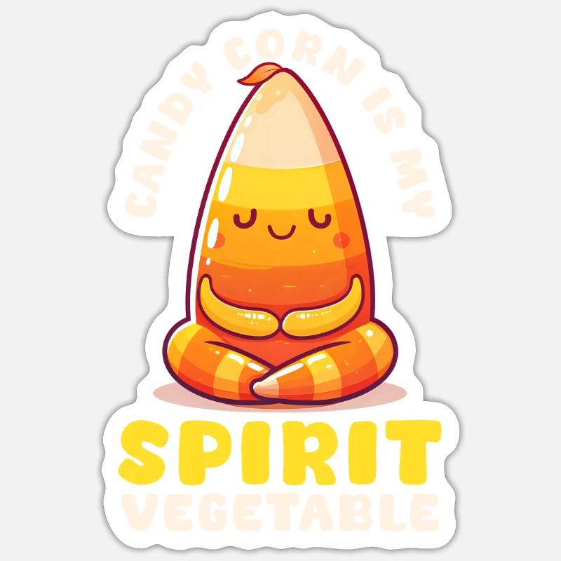 Candy Corn Candy Corn Is My Spirit Vegetable Sticker size S (10 x 10 cm)
