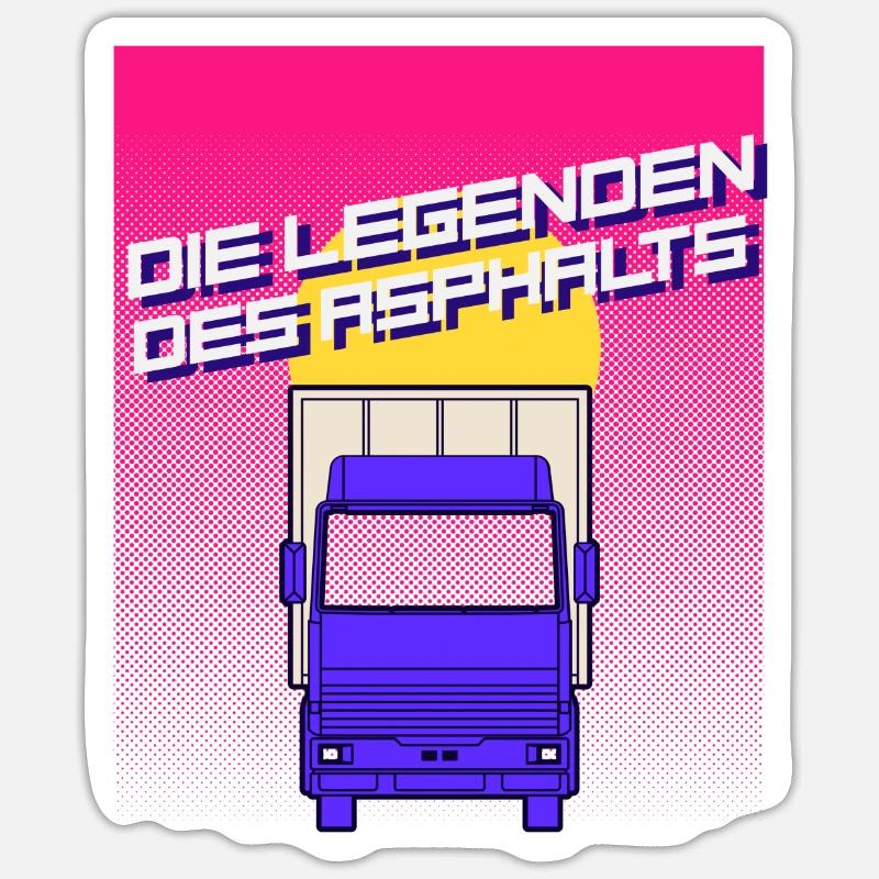 Légendes de l’asphalte - Sticker taille S (10 x 10 cm) - blanc mat