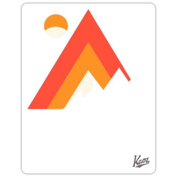 Mountain and nature - Sticker size S (10 x 10 cm) - white matte - Front