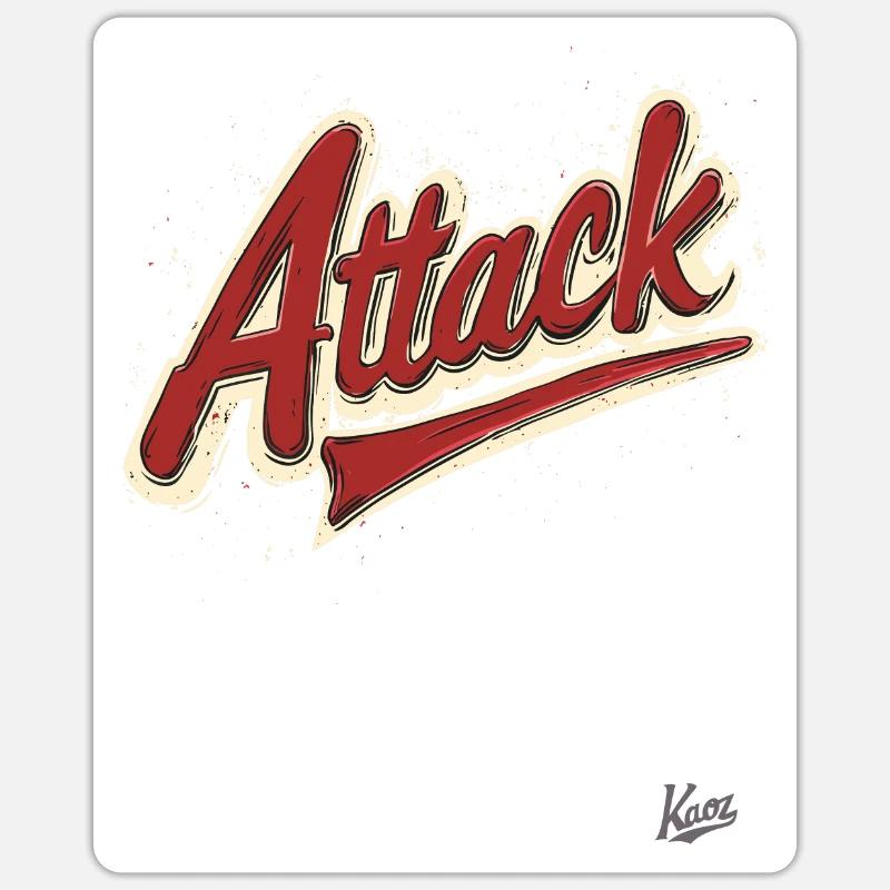 Attaquer Sticker taille S (10 x 10 cm)