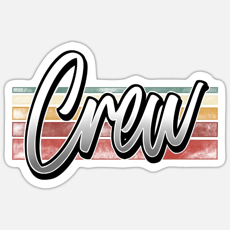 Crew - Sticker size S (10 x 10 cm) - white matte