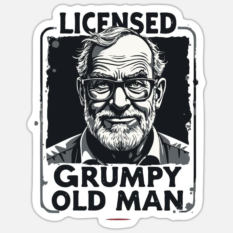 GRUMPY OLDMAN Sticker size S (10 x 10 cm)