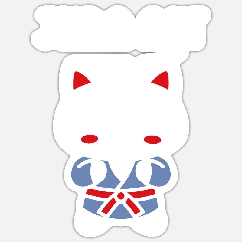 Judo - Sticker Größe S (10 x 10 cm) - Mattweiß