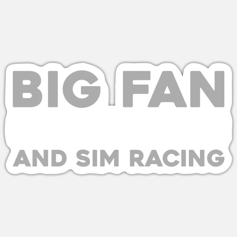 Sim Racing - Sticker size S (10 x 10 cm) - white matte