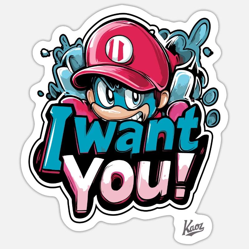 Ich will Dich - Sticker Größe S (10 x 10 cm) - Mattweiß