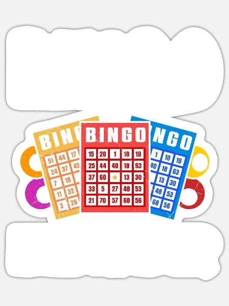 Bingo Liebhaber Bingo Spieler BINGO Spielen Bingo - Sticker Größe S (10 x 10 cm) - Mattweiß