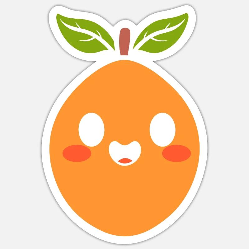 Papaya - Sticker size S (10 x 10 cm) - white matte