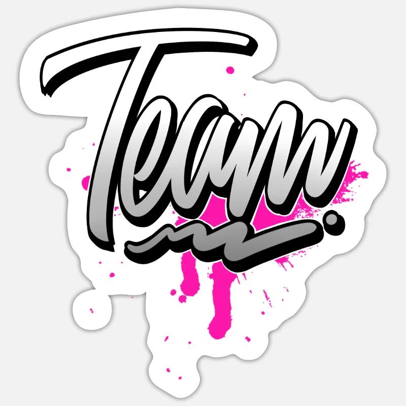 Équipe - Sticker taille S (10 x 10 cm) - blanc mat