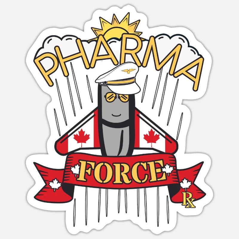 Pharmacy Canada Pharma Force - Sticker size S (10 x 10 cm) - white matte