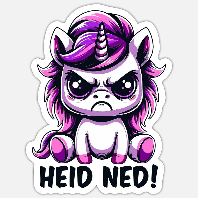 Heid Ned - Sticker taille S (10 x 10 cm) - blanc mat