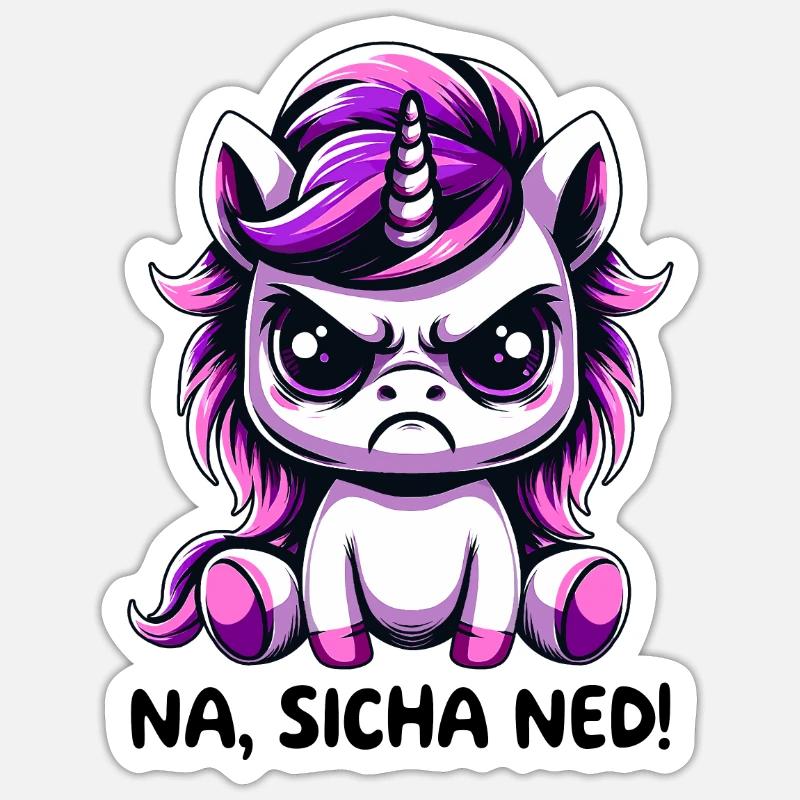 Na Sicha Ned - Sticker taille S (10 x 10 cm) - blanc mat
