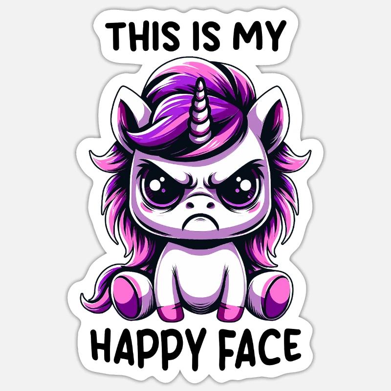 C’est mon visage heureux Sticker taille S (10 x 10 cm)