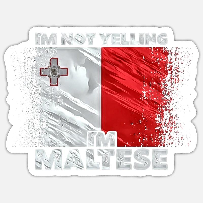 Malta - Sticker size S (10 x 10 cm) - white matte