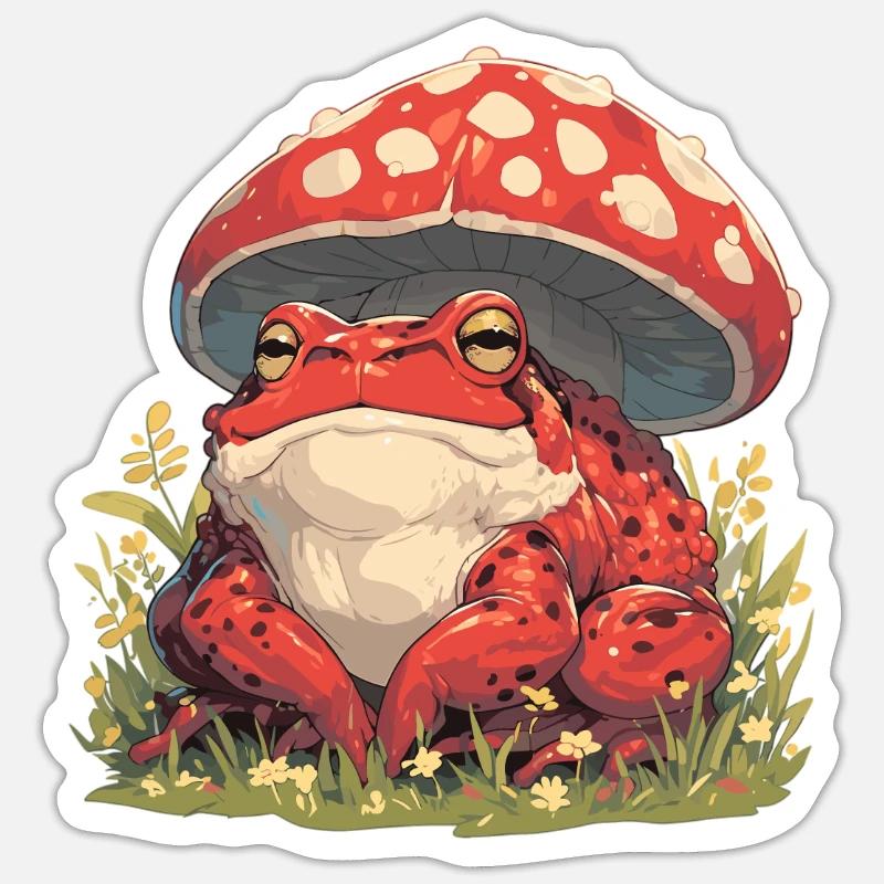 Crapaud Crapaud Crapaud - Sticker taille S (10 x 10 cm) - blanc mat