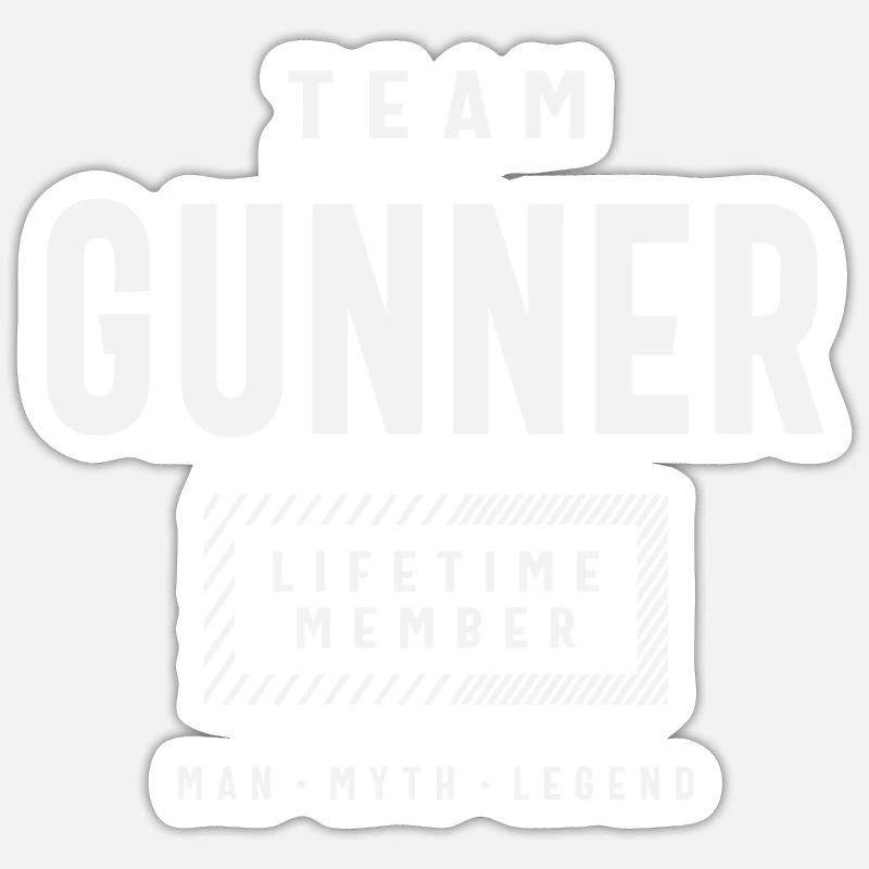 Team Gunner Personalized Name Gunner Sticker size S (10 x 10 cm)
