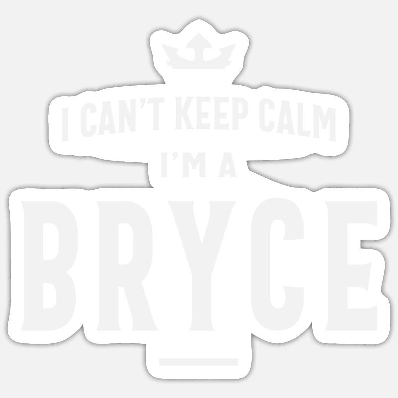 Personalized Name Bryce - Sticker size S (10 x 10 cm) - white matte