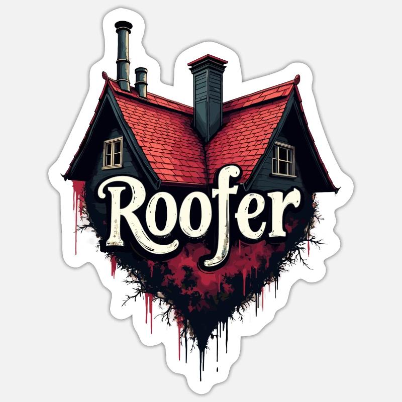Dachdeckenr - Sticker Größe S (10 x 10 cm) - Mattweiß