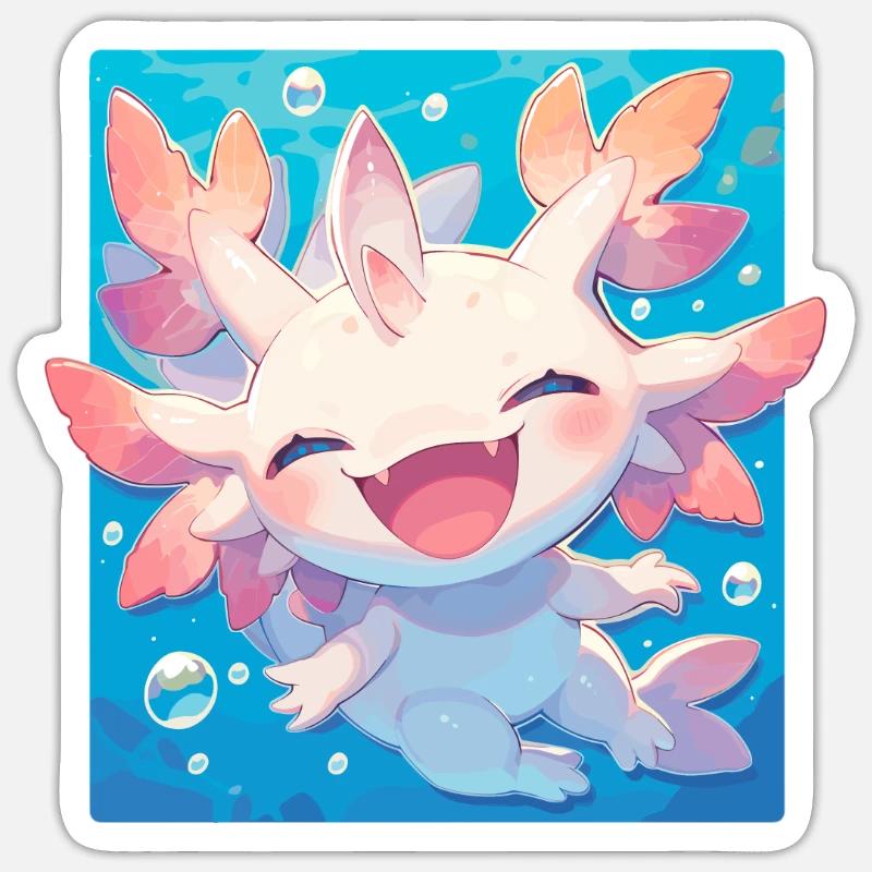 Axolotls Axolotl - Sticker size S (10 x 10 cm) - white matte