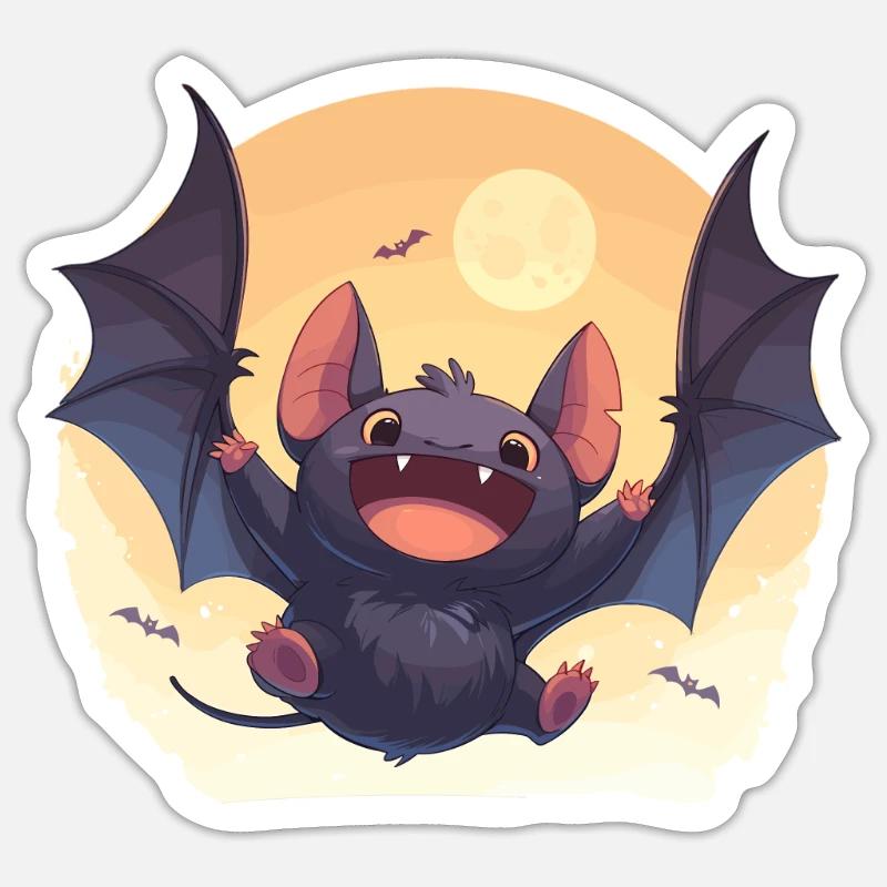 Bat Bats Bat - Sticker size S (10 x 10 cm) - white matte