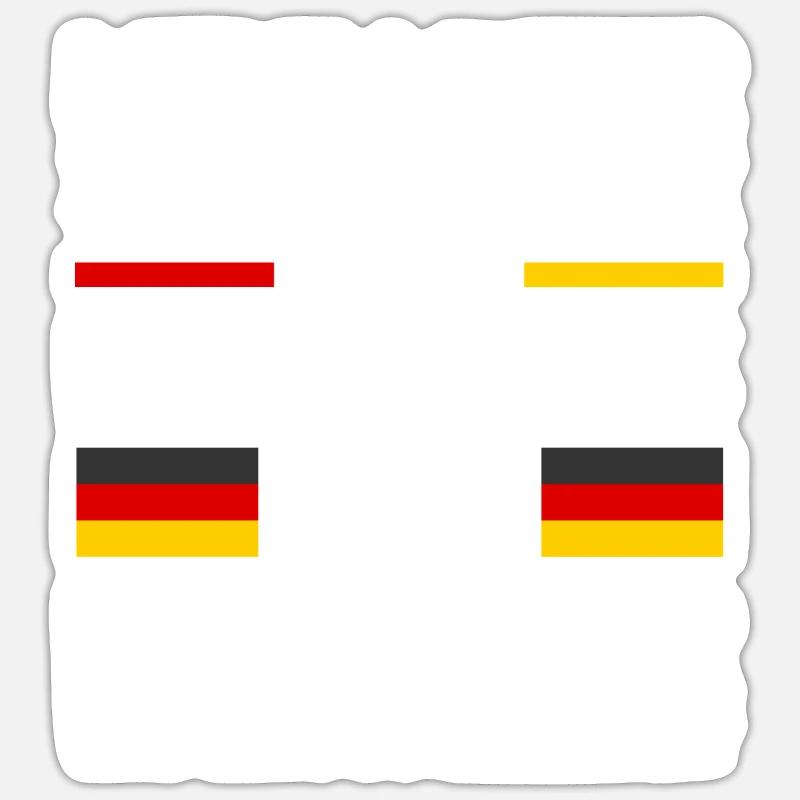 German German Germany - Sticker size S (10 x 10 cm) - white matte
