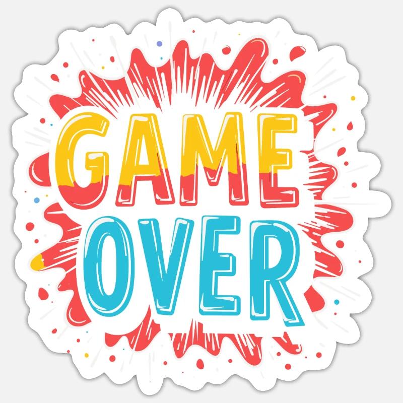 FIN DU JEU - Sticker taille S (10 x 10 cm) - blanc mat