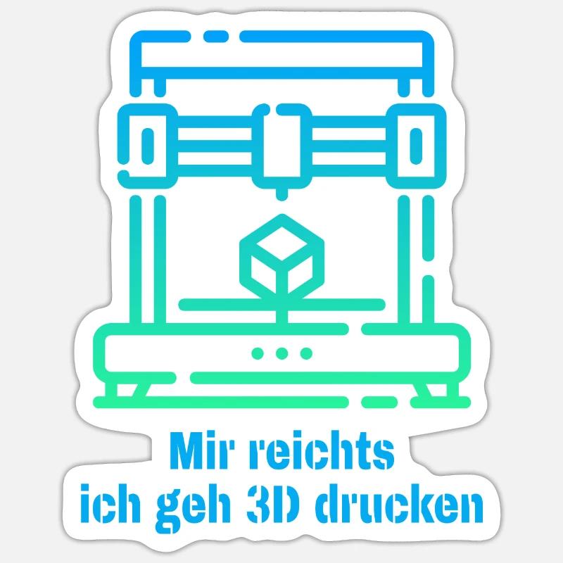 3D Printer Model Making Gift for Hobbyist Print Sticker size S (10 x 10 cm)