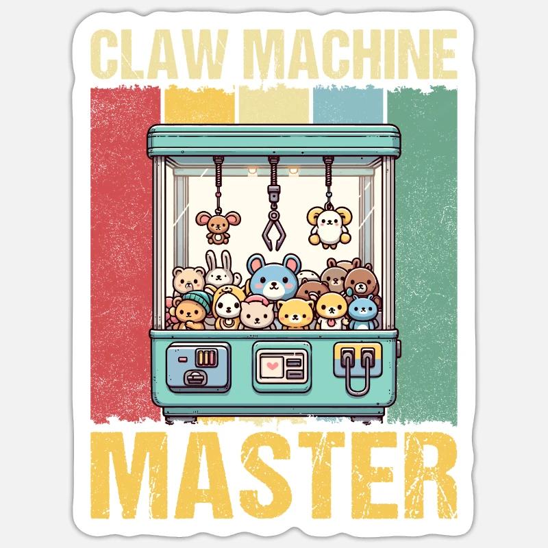 Claw Machine Master - Sticker size S (10 x 10 cm) - white matte