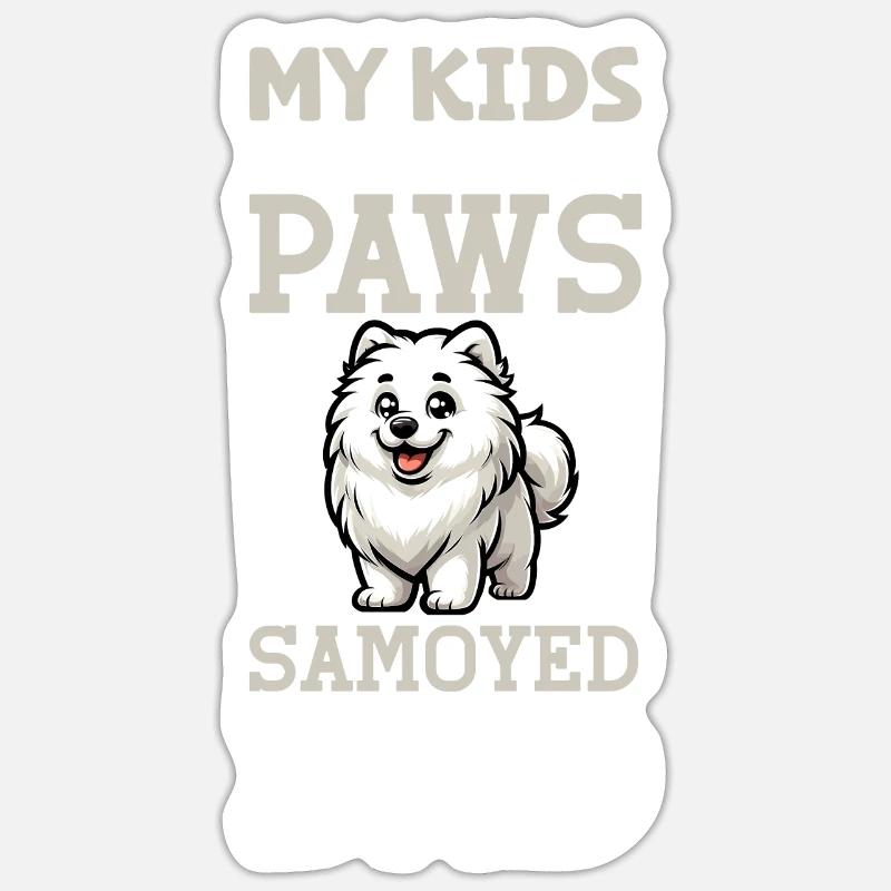 Samoyed Dad - Sticker size S (10 x 10 cm) - white matte