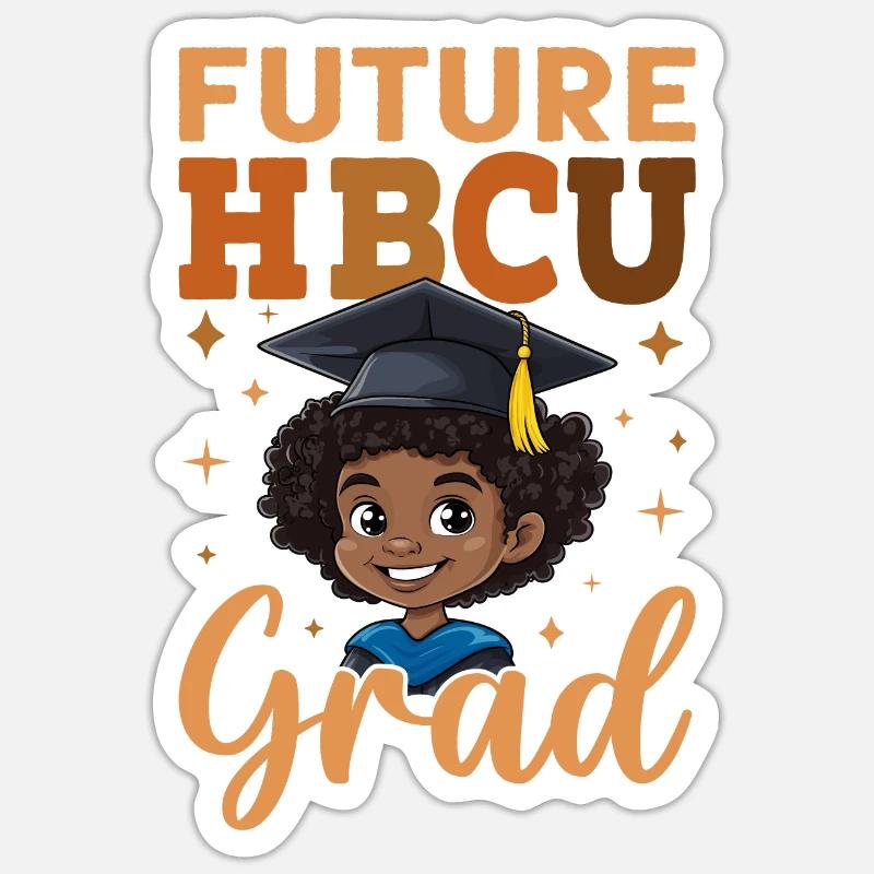 Futur HBCU - Sticker taille S (10 x 10 cm) - blanc mat
