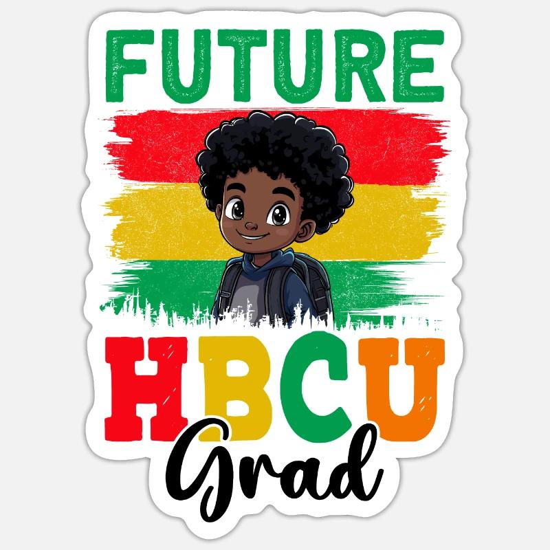 Futur HBCU - Sticker taille S (10 x 10 cm) - blanc mat