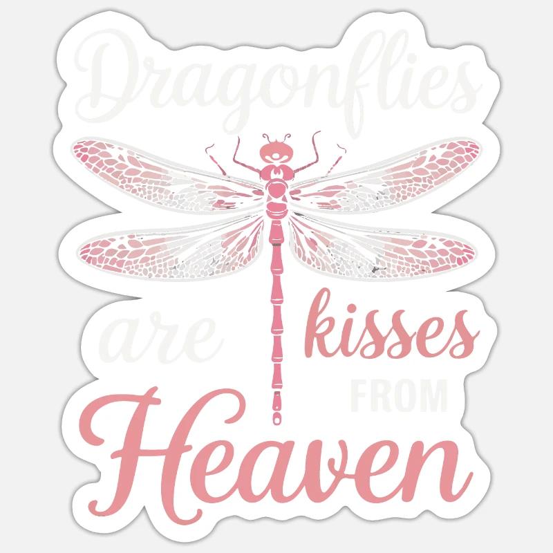 Libellule Libellules Insectes Nature - Sticker taille S (10 x 10 cm) - blanc mat