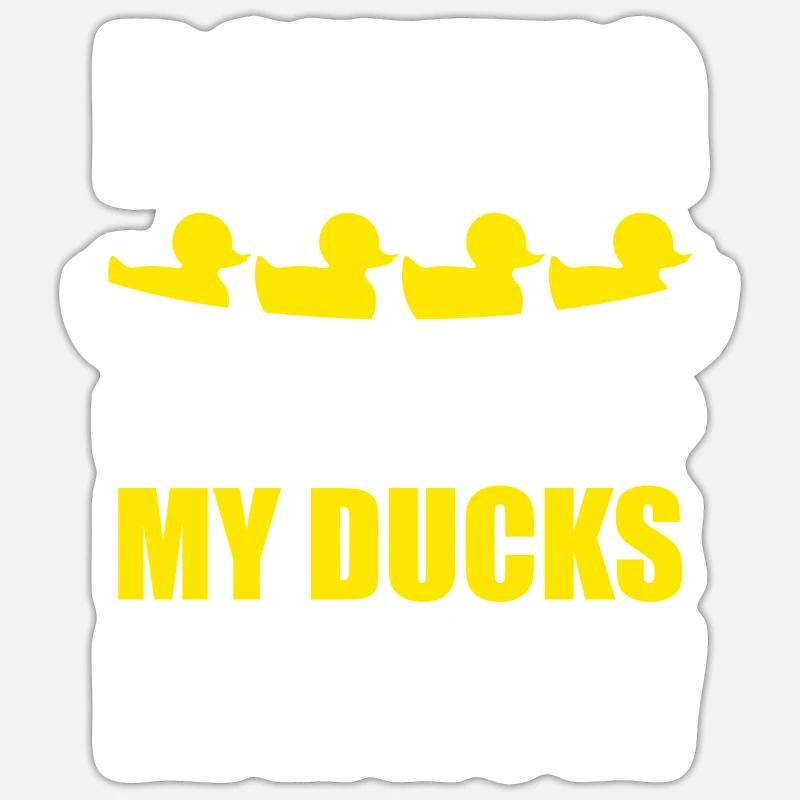 Aviron Rubberducks Aviron drôle - Sticker taille S (10 x 10 cm) - blanc mat