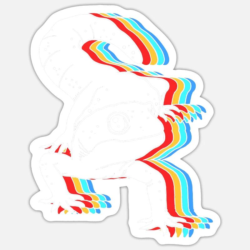 Leopard Gecko - Sticker Größe S (10 x 10 cm) - Mattweiß