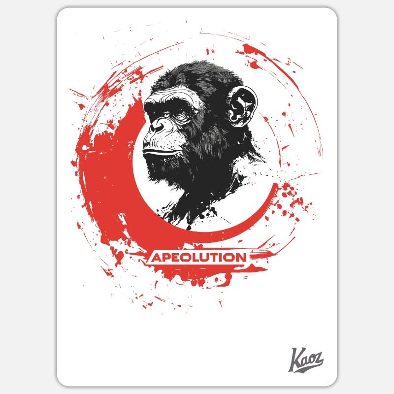 Apeolution: The Ape Revolution Sticker size S (10 x 10 cm)